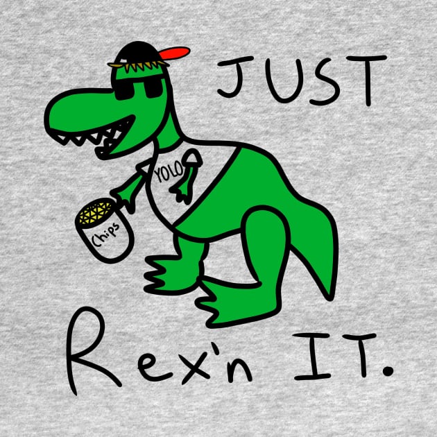 Cool Skater T-rex by Terribly Drawn